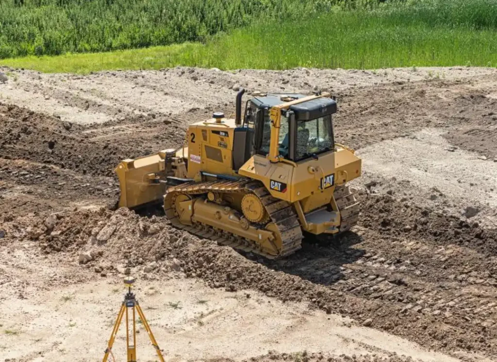 CAT bulldozer earthwork site